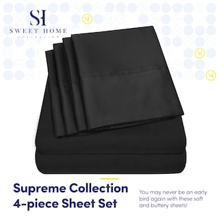 Foto 2 | Foto 2 | Juego De Sábanas Sweet Home Collection 1500 Supreme Twin Xl Negro - Venta Internacional.