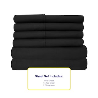 Foto 4 | Foto 4 | Juego De Sábanas Sweet Home Collection 1500 Supreme Twin Xl Negro - Venta Internacional.