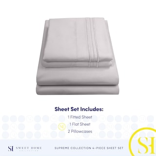 Foto 4 | Foto 4 | Sábanas Sweet Home Collection Supreme King Silver - Venta Internacional.