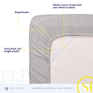 Foto 5 | Foto 5 | Sábanas Sweet Home Collection Supreme King Silver - Venta Internacional.
