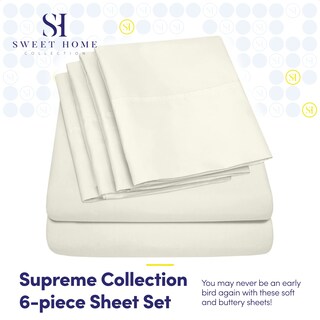 Foto 2 | Foto 2 | Sábanas Sweet Home Collection 1500 Supreme King Ivory - Venta Internacional.