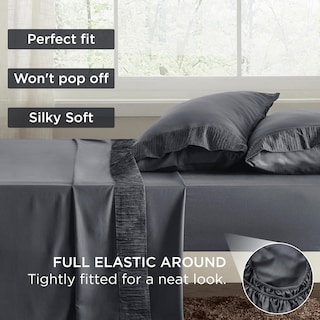 Foto 6 | Foto 6 | Juego de Sábanas Bedsure King Size De Microfibra Poliéster Gris - Venta Internacional