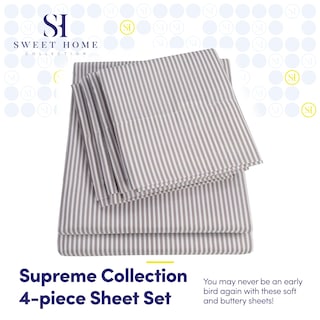 Foto 2 | Foto 2 | Sábanas Sweet Home Collection 1500 Supreme Twin Grey - Venta Internacional.