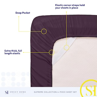 Foto 5 | Foto 5 | Juego De Sábanas Sweet Home Collection 1800 Supreme Twin Xl Morado - Venta Internacional.