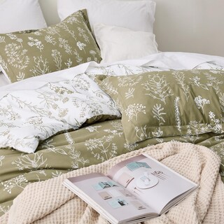 Foto 6 | Foto 6 | Juego de Edredón Bedsure Twin Verde Oliva Con Estampado Floral - Venta Internacional