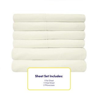 Foto 4 | Foto 4 | Sábanas Sweet Home Collection 1500 Supreme Twin Ivory - Venta Internacional.