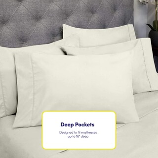 Foto 5 | Foto 5 | Sábanas Sweet Home Collection 1500 Supreme Twin Ivory - Venta Internacional.