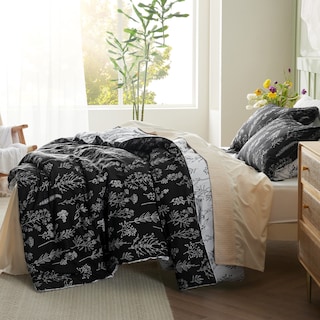 Foto 4 | Foto 4 | Juego de Edredón Bedsure Queen Negro Con Estampado Floral 3 Piezas - Venta Internacional