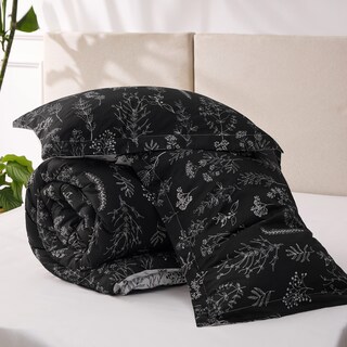 Foto 7 | Foto 7 | Juego de Edredón Bedsure Queen Negro Con Estampado Floral 3 Piezas - Venta Internacional