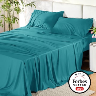 Foto 7 | Foto 7 | Juego De Sábanas Bedsure Tamaño Queen, Rayón, Bambú, Color Turquesa - Venta Internacional.