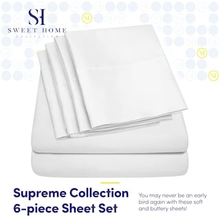 Foto 2 | Foto 2 | Sábanas Sweet Home Collection 1500 Supreme Twin, Color Blanco - Venta Internacional.