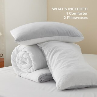 Foto 6 | Foto 6 | Juego de Edredón Bedsure Tamaño Queen Reversible Gris 3 Piezas - Venta Internacional