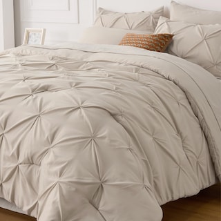 Foto 6 | Foto 6 | Juego De Edredón Bedsure California King Pinch Pleat Beige 7 Piezas - Venta Internacional.