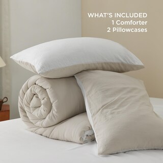 Foto 6 | Foto 6 | Set De Edredón Bedsure California King Reversible En Color Beige - Venta Internacional.