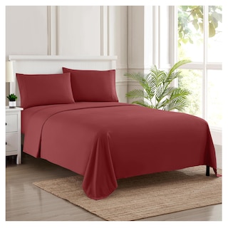 Foto 1 | Foto 1 | Sábanas Sweet Home Collection Supreme Queen Burgundy - Venta Internacional.