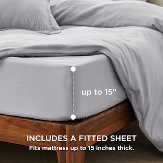 Foto 2 | Foto 2 | Juego de Cama Bedsure Queen con Sábana Bajera - Venta Internacional