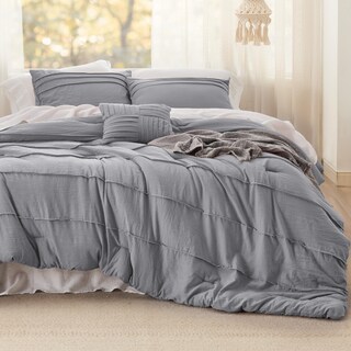 Foto 2 | Foto 2 | Juego de Edredón Bedsure Queen Pinch Pleat 4 Piezas Gris - Venta Internacional