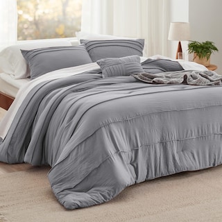 Foto 3 | Foto 3 | Juego de Edredón Bedsure Queen Pinch Pleat 4 Piezas Gris - Venta Internacional