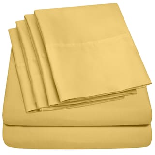 Foto 1 | Foto 1 | Juego De Sábanas Sweet Home Collection 1500 Supreme Queen Yellow - Venta Internacional.
