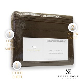 Foto 5 | Foto 5 | Juego De Sábanas Sweet Home Collection 1500 Supreme Queen Brown - Venta Internacional.