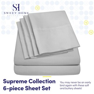 Foto 2 | Foto 2 | Juego De Sábanas Sweet Home Collection Supreme 1500 Silver Queen - Venta Internacional.