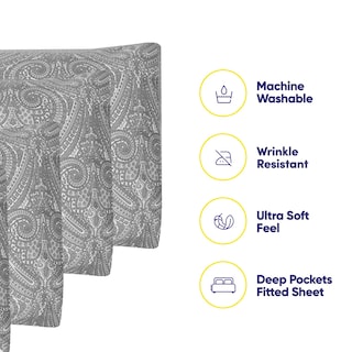 Foto 3 | Foto 3 | Juego De Sábanas Sweet Home Collection Paisley Queen, 6 Piezas - Venta Internacional.
