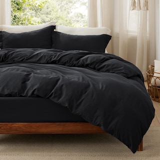Foto 1 | Foto 1 | Juego de Cama Bedsur Queen con Sábana Bajera Negro - Venta Internacional
