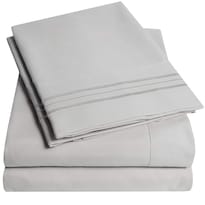Juego De Sábanas Sweet Home Collection 1500 Supreme King Silver Grey - Venta Internacional.