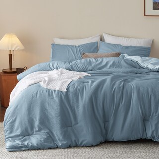 Foto 2 | Foto 2 | Juego de Edredón Bedsure Queen Reversible Azul 3 Piezas - Venta Internacional