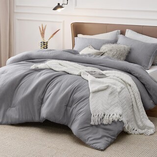 Foto 4 | Foto 4 | Juego de Edredón Bedsure Oversize King Gris Oscuro 3 Piezas - Venta Internacional