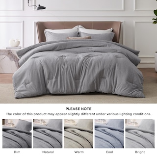 Foto 5 | Foto 5 | Juego de Edredón Bedsure Oversize King Gris Oscuro 3 Piezas - Venta Internacional