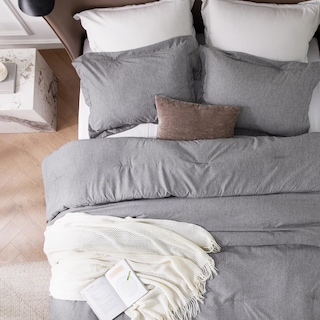 Foto 6 | Foto 6 | Juego de Edredón Bedsure Oversize King Gris Oscuro 3 Piezas - Venta Internacional