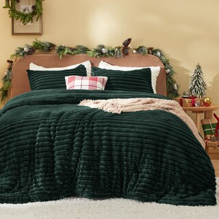 Foto 1 | Foto 1 | Juego De Edredón Bedsure Fluffy Queen Con 2 Fundas De Almohada Emerald - Venta Internacional.
