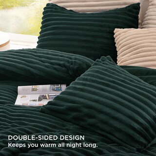 Foto 3 | Foto 3 | Juego De Edredón Bedsure Fluffy Queen Con 2 Fundas De Almohada Emerald - Venta Internacional.