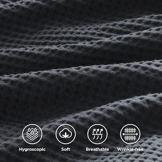 Foto 4 | Foto 4 | Funda de Edredón Algodón Tejido Gofrado Carbón Queen - Venta Internacional