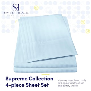 Foto 2 | Foto 2 | Sábanas Sweet Home Collection 1500 Supreme Twin Blue - Venta Internacional.