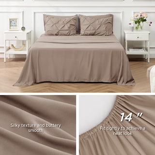 Foto 5 | Foto 5 | Juego De Edredón Bedsure Tamaño King Caqui Con Sábanas, 7 Piezas - Venta Internacional.
