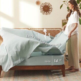 Foto 5 | Foto 5 | Juego de Edredón Bedsure Queen Con Estampado Floral Verde Salvia 7 Piezas - Venta Internacional