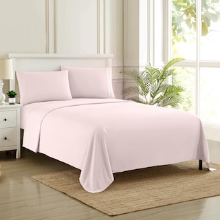 Foto 1 | Foto 1 | Juego De Sábanas Sweet Home Collection 1800 Supreme Twin, Color Rosa Pálido - Venta Internacional.
