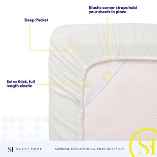 Foto 5 | Foto 5 | Juego De Sábanas Sweet Home Collection 1800 Supreme Full Ivory - Venta Internacional.