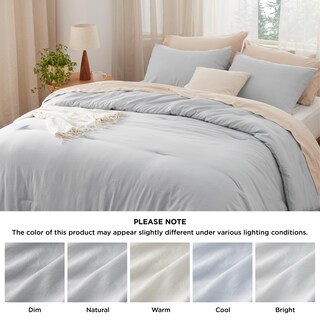 Foto 7 | Foto 7 | Juego De Edredón Bedsure Queen Size, Gris Claro, 3 Piezas - Venta Internacional.