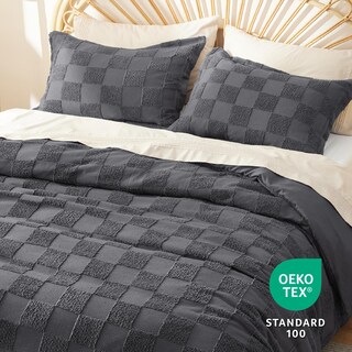 Foto 5 | Foto 5 | Juego de Funda De Edredón Bedsure Boho Jacquard Gris Oscuro Tamaño King Size - Venta Internacional