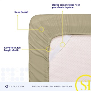 Foto 5 | Foto 5 | Juego De Sábanas Sweet Home Collection 1800 Supreme Twin Sage - Venta Internacional.