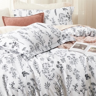 Foto 4 | Foto 4 | Juego de Edredón Bedsure Queen Blanco con Estampado Floral 3 Piezas - Venta Internacional