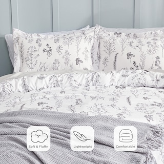 Foto 5 | Foto 5 | Juego de Edredón Bedsure Queen Blanco con Estampado Floral 3 Piezas - Venta Internacional