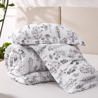 Foto 7 | Foto 7 | Juego de Edredón Bedsure Queen Blanco con Estampado Floral 3 Piezas - Venta Internacional
