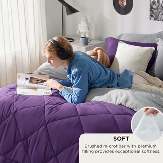 Foto 3 | Foto 3 | Juego de Edredón Bedsure Queen Reversible Morado 7 Piezas - Venta Internacional