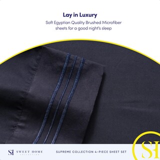 Foto 6 | Foto 6 | Juego De Sábanas Sweet Home Collection 1800 Supreme Twin Navy - Venta Internacional.