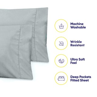 Foto 3 | Foto 3 | Juego De Sábanas Sweet Home Collection Porclain Blue Queen, 6 Piezas - Venta Internacional.