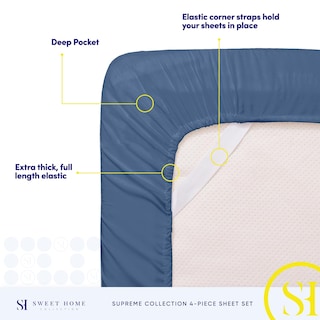 Foto 5 | Foto 5 | Juego De Sábanas Sweet Home Collection Split King Denim - Venta Internacional.